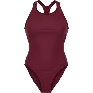 TYR Womens Burgundy Racerback One Piece Swimsuit Size XS Recycled Nylon Athletic
